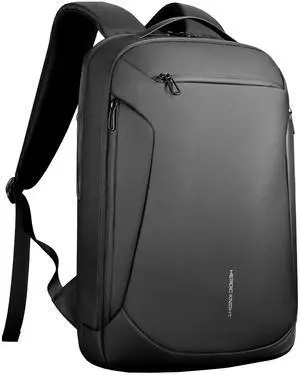 Laptop Backpack for Men,Business Travel Backpack with USB Charging Port, Waterproof College Computer Office Work Bag Fits 15.6 Inch, Anti Theft High-Tech Casual Daypack Gift for Men Women, Black