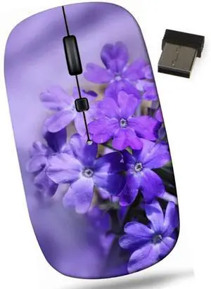 maizi Small Wireless Mouse for Kids Chromebook Laptop PC Notebook Small Wireless Mice for Kids Image ID: 21156585 Beautiful Blooming ve Lightweight 2.4G USB Receiver Printed in USA