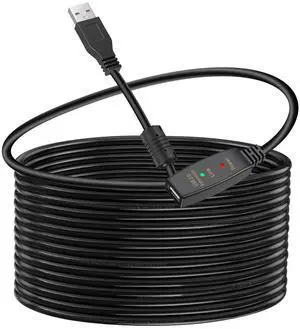 LDKCOK 30FT Active USB Extension Cable 2.0 Male to Female with A Extension chipset Signal Booster - Active Extension/Repeate