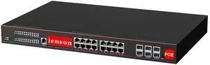 22 Port 2.5Gb PoE Switch Web Managed Layer 3 , 16 Ports 2.5G Base-T Ports, 6 x 10Gb SFP+, Ethernet, Smart Switch,250W,Flexible DHCP/VLAN/MAC/ACL/QoS/SNMP/IGMP for Eenterprise/Company/soho