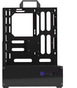 PC Test Bench ATX Case Open Frame Computer Case, Upgraded Version Portable Chassis Bracket, Zinc Coated Steel Cases Shell, Support Installation ITX/MATX/ATX Motherboards(Black)