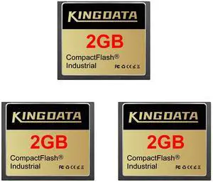 KINGDATA Industrial Compact Flash Memory Card 3pack 2GB FAT16 Type I for Industrial Equipment Vintage Digital Cameras