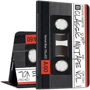 Case for Amazon Kindle Fire Max 11 Tablet (13th Gen, 2023 Release) 11" PU Leather Slim Folding Adjustable Stand Smart Cover with Auto Wake/Sleep for Fire 11 Max Tablet,Retro Audio Cassette