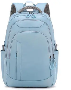 Outplea 25L Small Lightweight Travel Backpack with Luggage Strap for Women, Blue