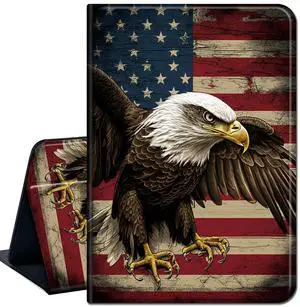 Case for All-New Amazon Fire HD 10 Tablet (13th Generation 10.1", 2023 Release),Slim Lightweight Smart Shell Stand Cover with Auto Wake/Sleep for Fire Tablet 10 2023,American Flag Owl