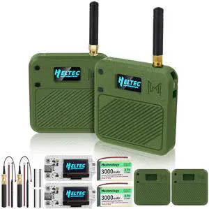 2 Pack ESP32 LoRa V3 Development Board with 915MHz Antennas + 3000mAh Battery + Meshtastic Case, ESP32-S3 SX1262 Integrated WiFi Bluetooth OLED Display for Arduino LoRaWAN IOT (N32 Version, Green)