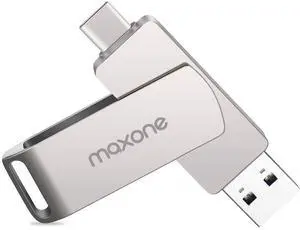 Maxone 128GB Flash Drive USB Type C Both 3.1 Tech - 2 in 1 Dual Drive Memory Stick High Speed OTG Compatible for Android Smartphone Computer, Mac Book, Chromebook