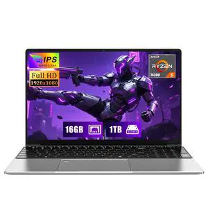 MITUNTUN 15.6 inch Gaming Laptop with Office 365, Win 11 2025 Laptop Computer, R5-7430U (up to 4.3Ghz, Beat 5700U), 16GB RAM 1TB SSD, 15.6" Full HD 1920 * 1080 Display, Radeon Graphics, WiFi 5, BT5.0
