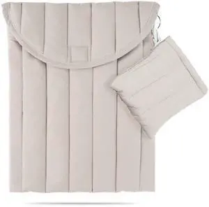 Puffy Laptop Sleeve Set 13-14 Inch Grey, Protective Carrying Case for Men and Women, Cute Case Bag Compatible with 13 Inch and 14 Inch Laptops, for MacBook Air M2 M1, Asus/Dell Xps/Lenovo in Cover