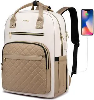 YAMTION Backpack for Women and Teen Girls,School Backpack TSA Laptop Bookbag with USB for College University Students Business Office Work Travel