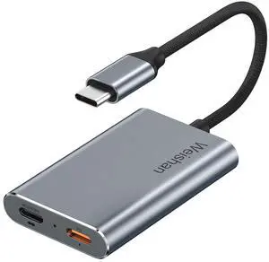 USB C to C Hub for Xreal One Pro AR Glasses, Power and Play Adapter for Nintendo Switch 2, PD 100W Charger Compatible with iPhone 17, ROG Ally, PS4/5, Xbox & DP Alt Mode Devices, 4K@60Hz Output