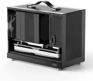 Shiny Snake G300 16.8L Micro-ATX Mesh Computer Case - ATX/SFX-L/SFX PSU, 340mm GPU, 240/280AIO Compatible, 164mm Air Cooler, High Compatibility Mini Desktop Case for Gaming PC Builds - Black