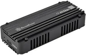SilverStone Technology MS12-40G USB 4 NVMe M.2 SSD Enclosure with Active Cooling, SST-MS12B-40G