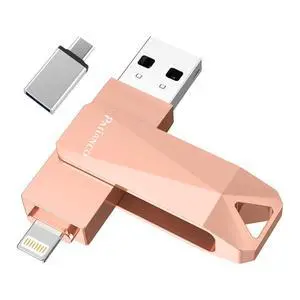 Apple MFi Certified Photo Stick for iPhone 512GB Flash Drive for iPhone, USB Flash Drive for iPhone Thumb Drive, iPhone-Memory-Stick for iPad/iPhone/Computer Picture Keeper Portable Hard Drive-Pink