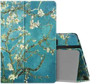 MoKo Case Fits All-New Kindle Fire HD 10 & 10 Plus Tablet (13th/11th Generation, 2023/2021 Release) 10.1" - Slim Folding Stand Cover with Auto Wake/Sleep, Apricot Blossom