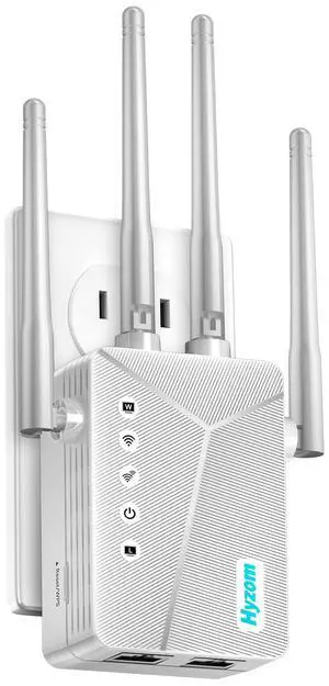 WiFi Extender Signal Booster Internet Booster with Ethernet Port, Covers 10,000+ Sq.Ft Long Range Wireless Repeater Works with Any Router