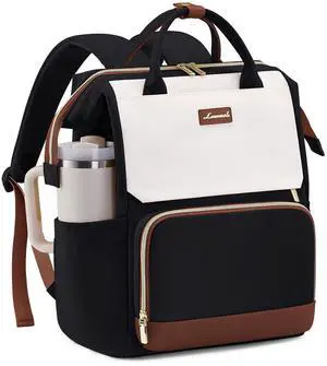 LOVEVOOK Laptop Backpack for Women with Giant Tumbler Holder Pocket, 15.6 inch Travel Work Backpack Purse for Nurse Teacher, Waterproof School Bag College Bookbag Cute Casual Daypack for Girls