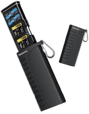 Desiontal DK10 High-Speed SD Card Reader Type-C Interface SD/TF/SIM Card Carrying Case Holder for Cameras, Smartphones, Drones, Action Cameras (Black)