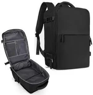 coowoz Travel Backpack For Women Men Airline Approved,Black Carry On Backpack,Large Hiking Waterproof Outdoor Sports Rucksack Casual Daypack Fit 15.6 Inch Laptop Backpack for College