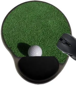 MSD Mousepad Wrist Rest Protected Mouse Pads/Mat with Wrist Support, Design for Sport Golf Ball Grass Green Leisure Course Golfing Recreation Competition H
