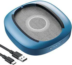 MEKASS Mouse Jiggler Undetectable with Timer, Ultra-Silent Mouse Mover Device to Keep Computer PC Laptop Alive, Automatic Mouse Wiggler Shaker to Keep Mouse Moving Work from Home (Blue and Grey-Line