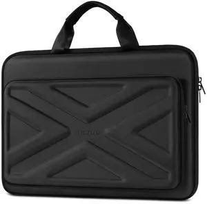 MOSISO 15.6-16 inch Laptop Hard Case, 15 inch Shockproof Waterproof Laptop Case Hard Shell Compatible with MacBook HP Dell, Carrying Sleeve Computer Bag with Sturdy Handle&Front Pocket&Belt, Black