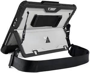 ZEERSIDEND for Microsoft Surface Go4 Go3 Go2 Go Tablet Protective Case 10.5 inches, Thicken and Rugged Cover with Stand Case, Compatible Keyboard Cover, Including Hand Strap Shoulder,Black