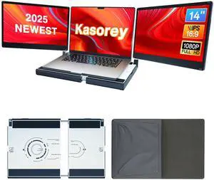 2025 New Upgraded Laptop Screen Extender Portable Monitor,1080P FHD IPS Screen,Monitor Extender for Laptop,Fit for 13-17" Laptops, Plug & Play Compatiable with Wins/Mac/Android/Switch (Detachable 14")