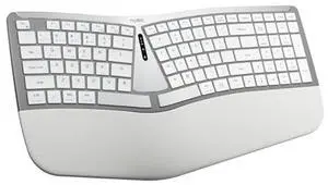 Nulea RT07B Wireless Ergonomic Keyboard - Split Keyboard, Wrist Rest, Natural Typing, Bluetooth and USB Connectivity, USB-C Rechargeable,Compatible with Windows Mac White