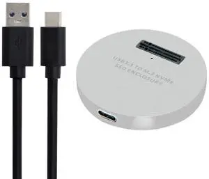ChenYang M.2 NVME SSD Enclosure Reader,USB 3.1 Gen 2 10Gbps Desktop M.2 SSD Enclosure Adapter Aluminum Alloy Silver