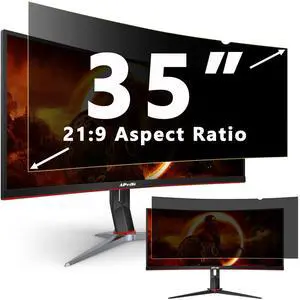 APeiSi 35 Inch Privacy Screen Filter for 21:9 Curved Ultrawide Monitor | Privacy Shield | Anti Glare | Anti-Blue Light | Eye Protection | Anti Spy | Computer Security Private Filter Protector
