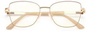 Dollger Blue Light Glasses For Woman Fashion Computer Gaming Eyeglasses Cat Eye Matal Bluelight Blocking Glasses