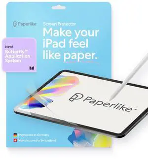 Paperlike 3 Screen Protector (2x) for iPad Pro 11 (2018-2023) & iPad Air 10.9" (5th Gen 2022 / 4th Gen 2020)  True Paper-Feel, Bubble-Free Install (Butterfly), Protects Pencil Tip