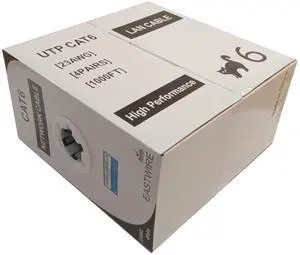 10colors to Choose from-Orange 1000ft Pull Box of LAN Cable, Category Cable, Network Cable, CAT6 Solid Bulk Ethernet Cable, 23AWG 4 Pair, Unshielded Twisted Pair (UTP),DSX-8000 Certified,550MHz