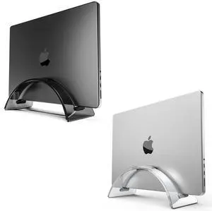 Yikola Vertical Laptop Stand for Desk-Black& Clear