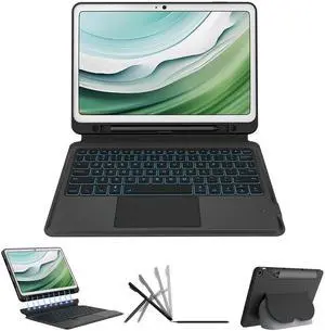 Xwuahiet for Google Pixel Tablet 11-inch (2023) Keyboard Case, Detachable Magnetic Stand, Rechargeable Backlit Keyboard with Palm Rejection Touchpad, Protective Cover Compatible with Speaker Dock