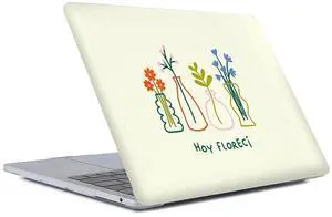 Case Compatible with MacBook 13 Inch 2022-2018 M4 M3 M2 M1 A2141 A1932 A2941 - Ultra-Thin, Anti-Scratch, Protective Cover Fits Touch ID-Abstract Vase Flower