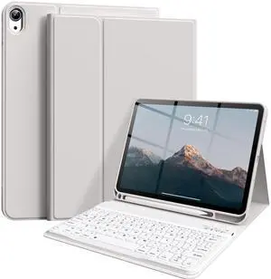 zoyu Keyboard Case for iPad (A16) 11th Gen 11 Inch 2025, iPad 10th Generation 10.9 inch 2022 with Pencil Holder, Wireless Keyboard and Slim Lightweight Soft Cover Auto Wake/Sleep, Gray