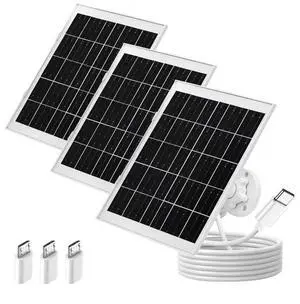 RCBCH 7W Camera Solar Charging Panel Compatible with Eufycam, Suitable for eufyCam, eufyCam E, eufyCam 2, 2 Pro, 2C, 2C Pro, SoloCam (E20/E40/L20/L40/S40), or 4G LTE Starlight Camera