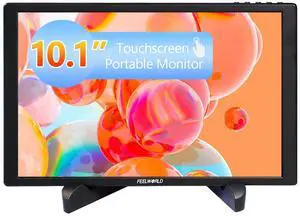FEELWORLD D10 10.1inch 1920x1200 Portable Touchscreen HDMI Monitor with Build-in Speakers 75mm Vesa,Image Flip Portable External Monitor Compatible for for PC, Camera, Game Console