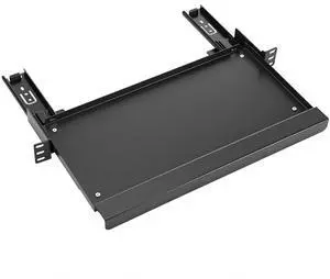 AceOrbit 1U Keyboard Tray 8" Deep, Universal 19" Rack Mount Sliding Shelf Tray 8" Deep for Network Equipment Server Rack or Cabinet