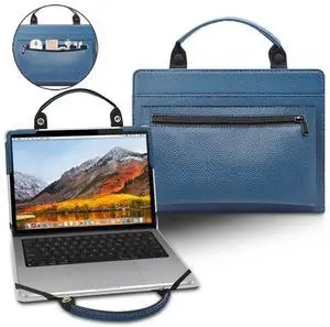 Laptop Case Cover Sleeve for MacBook Pro 14 Inch 2021-2024 A2992 A2918 A2442 A2779 with Portable Bag with Bag Handle,Blue