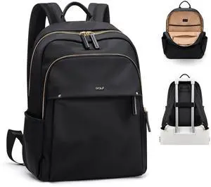 GOLF SUPAGS Stylish Laptop Backpack for Women Computer Bag Fits 14 Inch Notebook Travel College Work Backpacks Purse (Black)