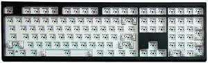 GMK108 Barebones Mechanical Keyboard Kit,VIA Programmable Gasket Mounted BT5.0/2.4GHz/Type-C Tri-Mode Wired Hot-Swap RGB Backlit Full Size Custom PCB DIY Mechanical Keyboard Kit(Black)