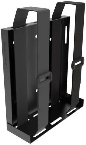 JINGCHENGMEI Universal Wall and VESA Mount -Adjustable Mount with Straps for Small Computers, UPS, Modems, Cable Boxes or Other Electronic Devices, Metal, Black