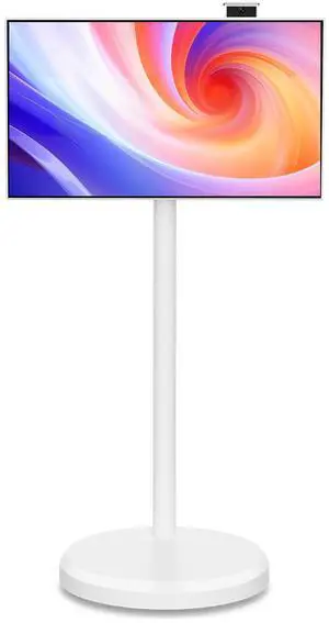 HotYeah 21.5-Inch Portable Smart Monitor w/Camera, Wireless 1080P Incell Touch Screen TV Monitor, Android12 (Support Google Store), Full Swivel Rotation, Built-in Battery(4-6H), 6+128G