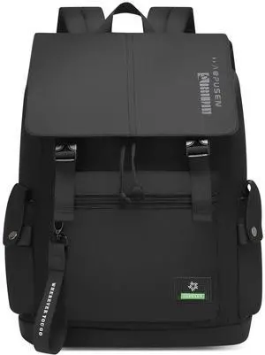 35L Large Capacity Lightweight Casual Backpack for Men Women,Water Resistant Durable Daypack fit 17.3inch Laptop Compartment for Travel,Hiking,Work(Black)