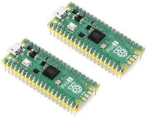 2 PCS Pre-soldered Raspberry Pi Pico 2 Microcontroller Development Board with Header Based on Official RP2350 Chip,Dual-core and Dual-Architecture Design