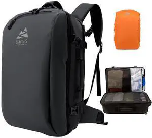 Large Travel Backpack for Men 40L, Water-resistant Carry On Backpack with Rain Cover, TSA Flight Approved 17inch Travel Laptop Backpack Business Rucksack Luggage Suitcase Daypack Weekender Bag, Black