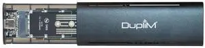 DupliM M.2 NVMe SATA SSD Enclosure Case USB 3.2 Gen2 (20Gbps) External NVMe to USB M-Key d/B+M Key